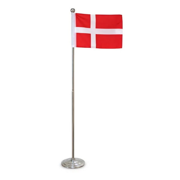 Justerbar gulvflag med Danneborg – 113-192 cm