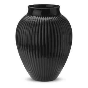 Knabstrup – Stor sort vase (27 cm)