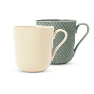 Lyngby Porcelæn – Rhombe Earth krus mosgrøn/marmor