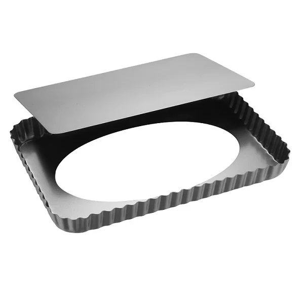 Patisse Silvertop – rektangulær tærteform m/løs bund – 32 cm.