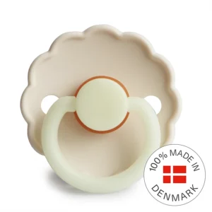 FRIGG Daisy - Round Latex Pacifier - Cream Night
