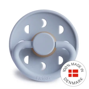 FRIGG Moon Phase - Round Latex Pacifier - Powder blue